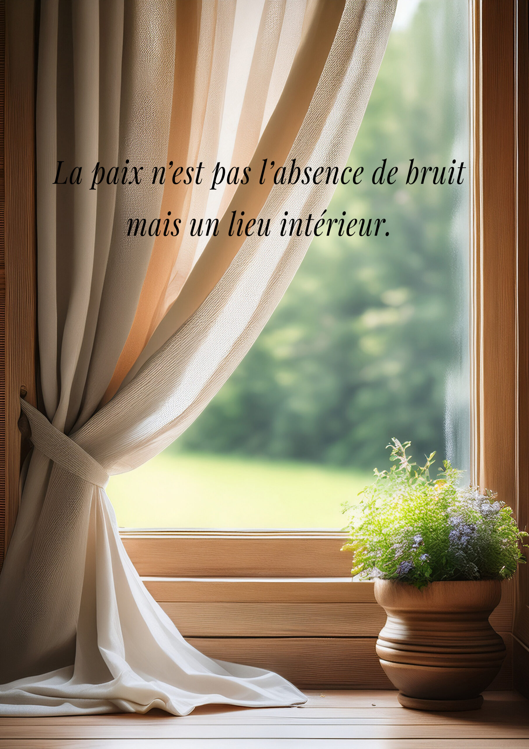 La paix n’est pas l’absence de bruit, mais un lieu intérieur